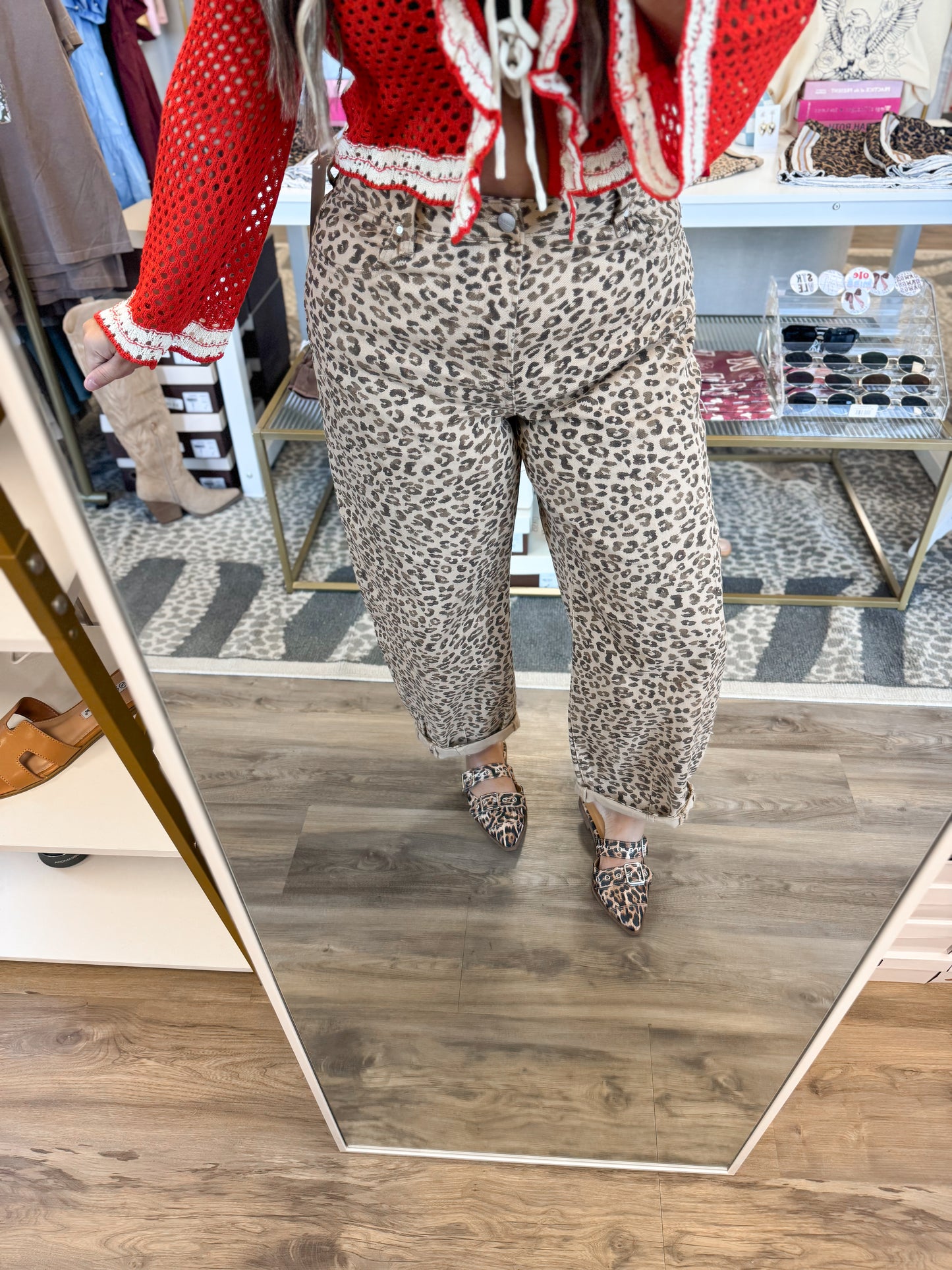 Cheetah Babe Barrel Jeans