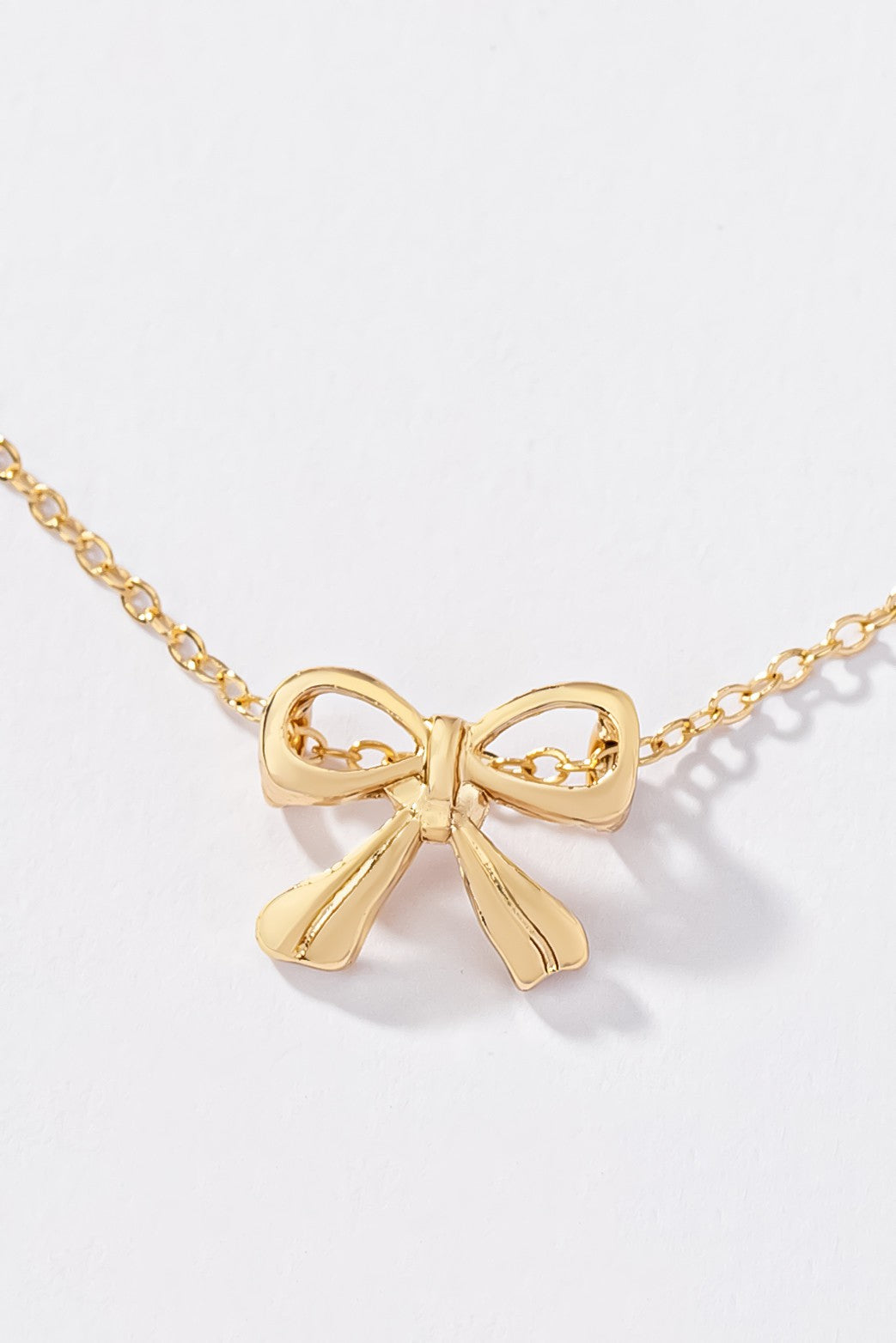 Gold Bow Necklace 1