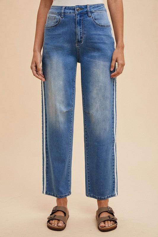 White Stripe Denim