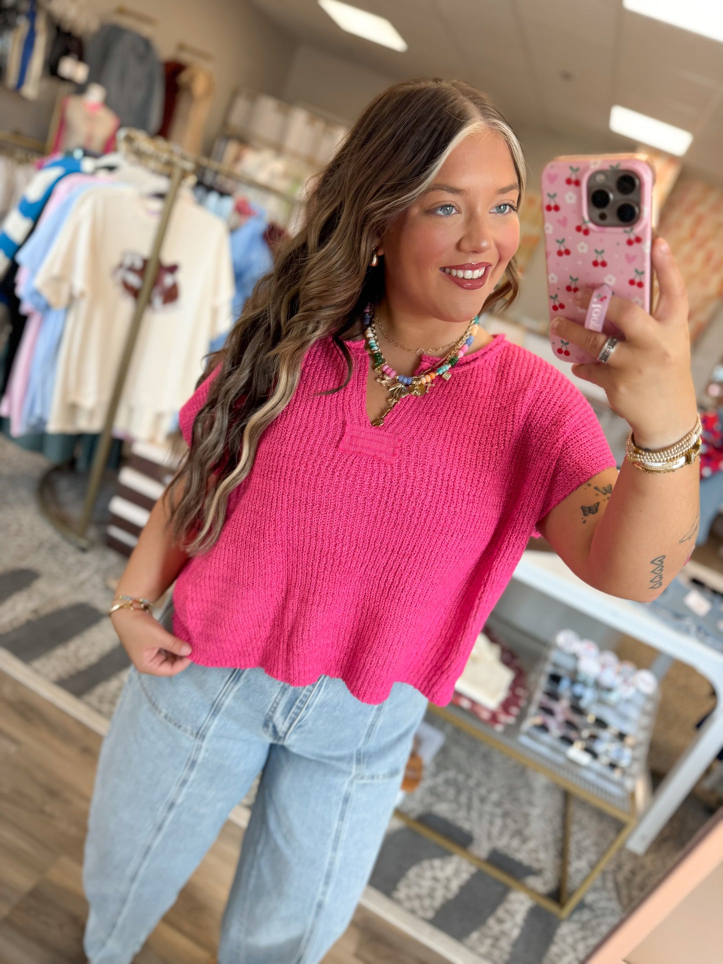 Chloe Sweater- Pink