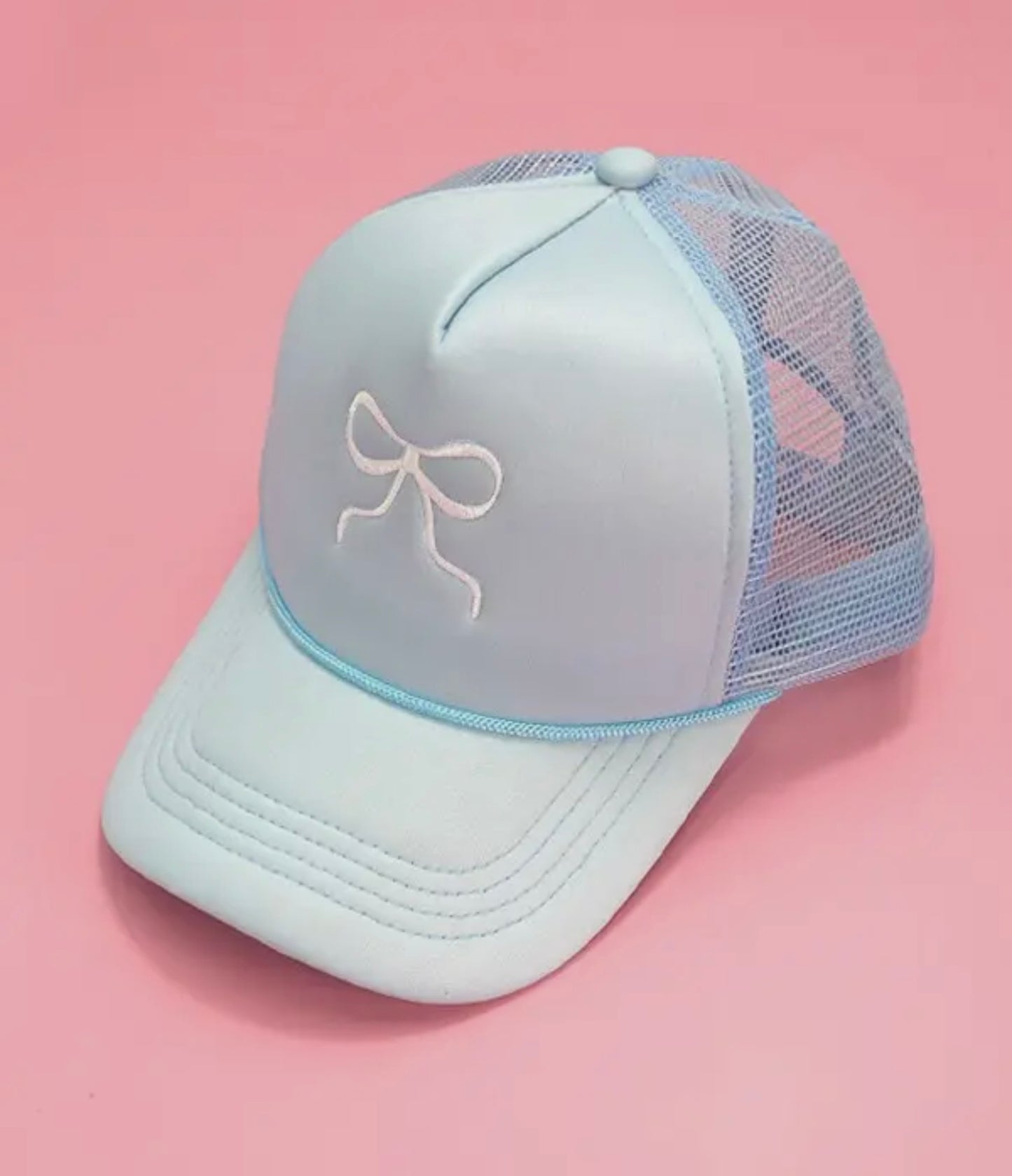 Blue Bow Trucker Hat