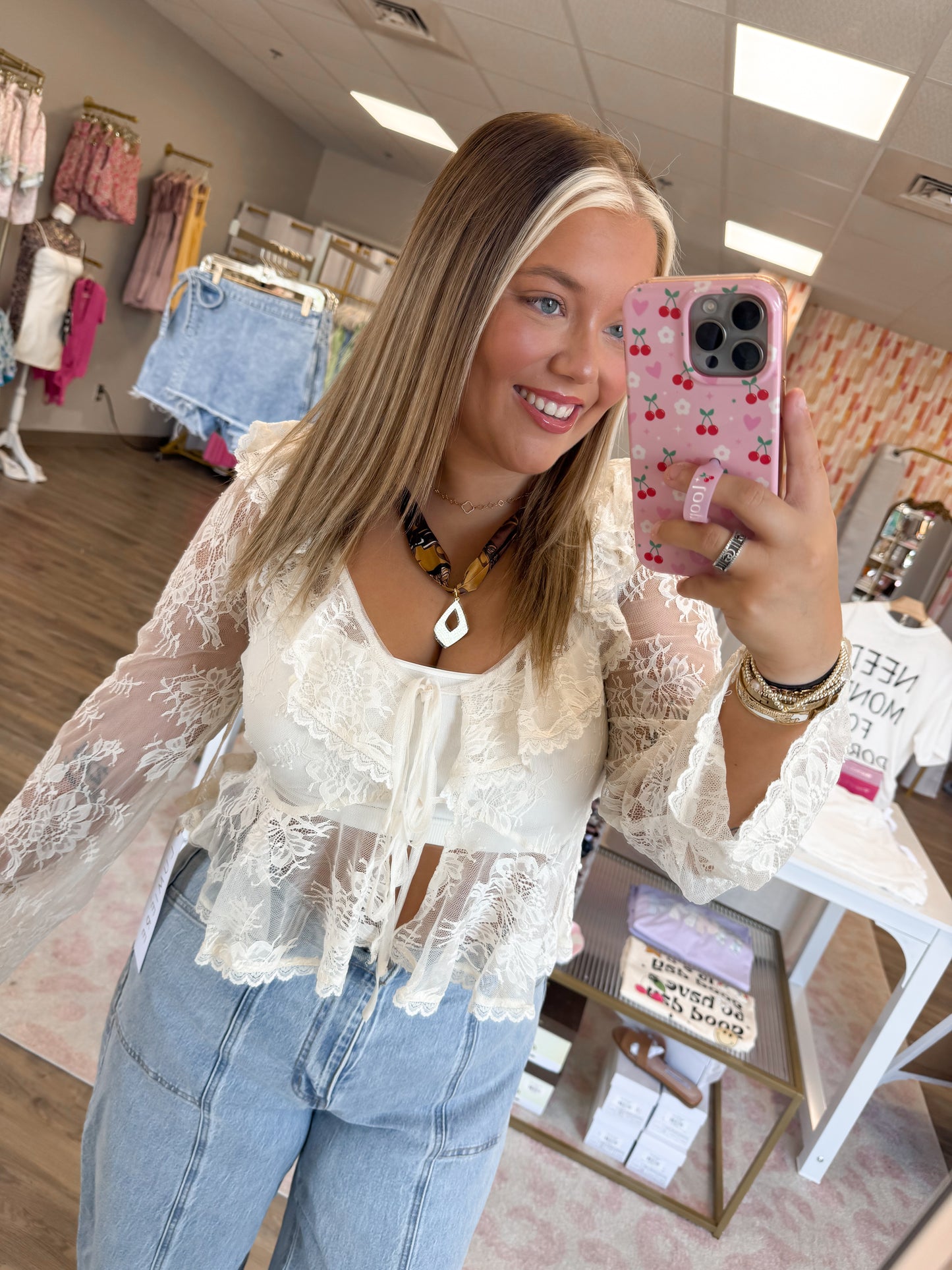 Rosie Sheer Tie Top