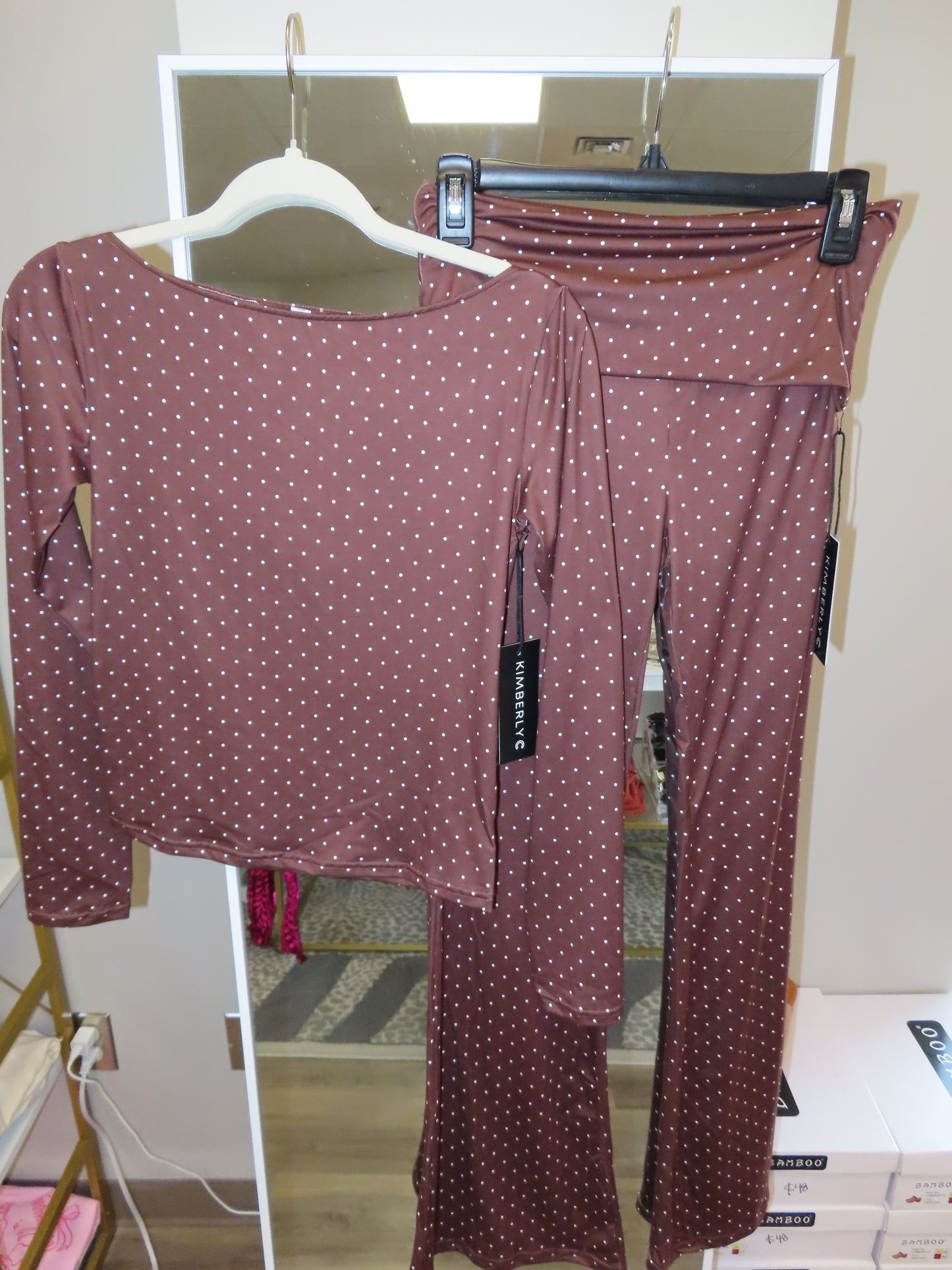 Maci Flare Pants- Brown