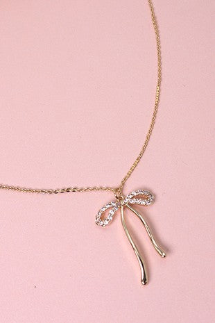 Gold Bow Necklace 2