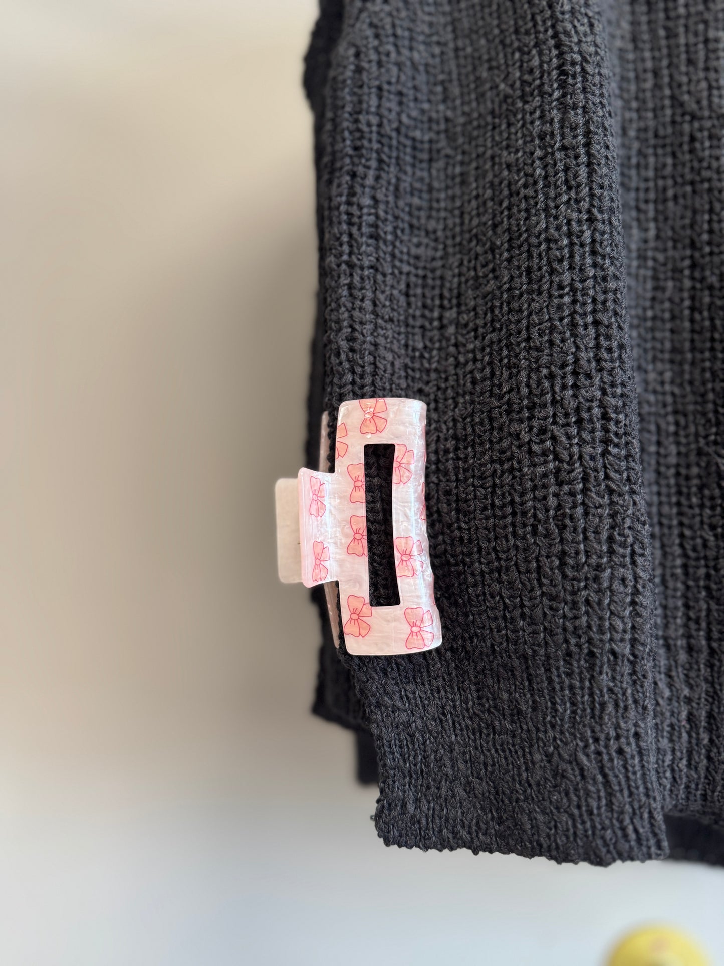 Pink Bow Hair Clip