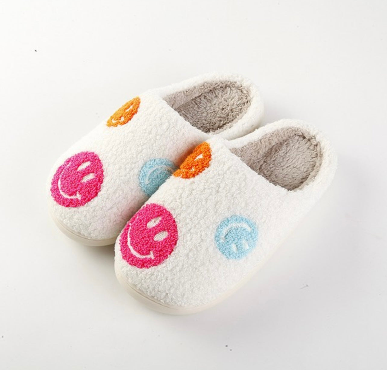 Colorful Smiley Face Slippers