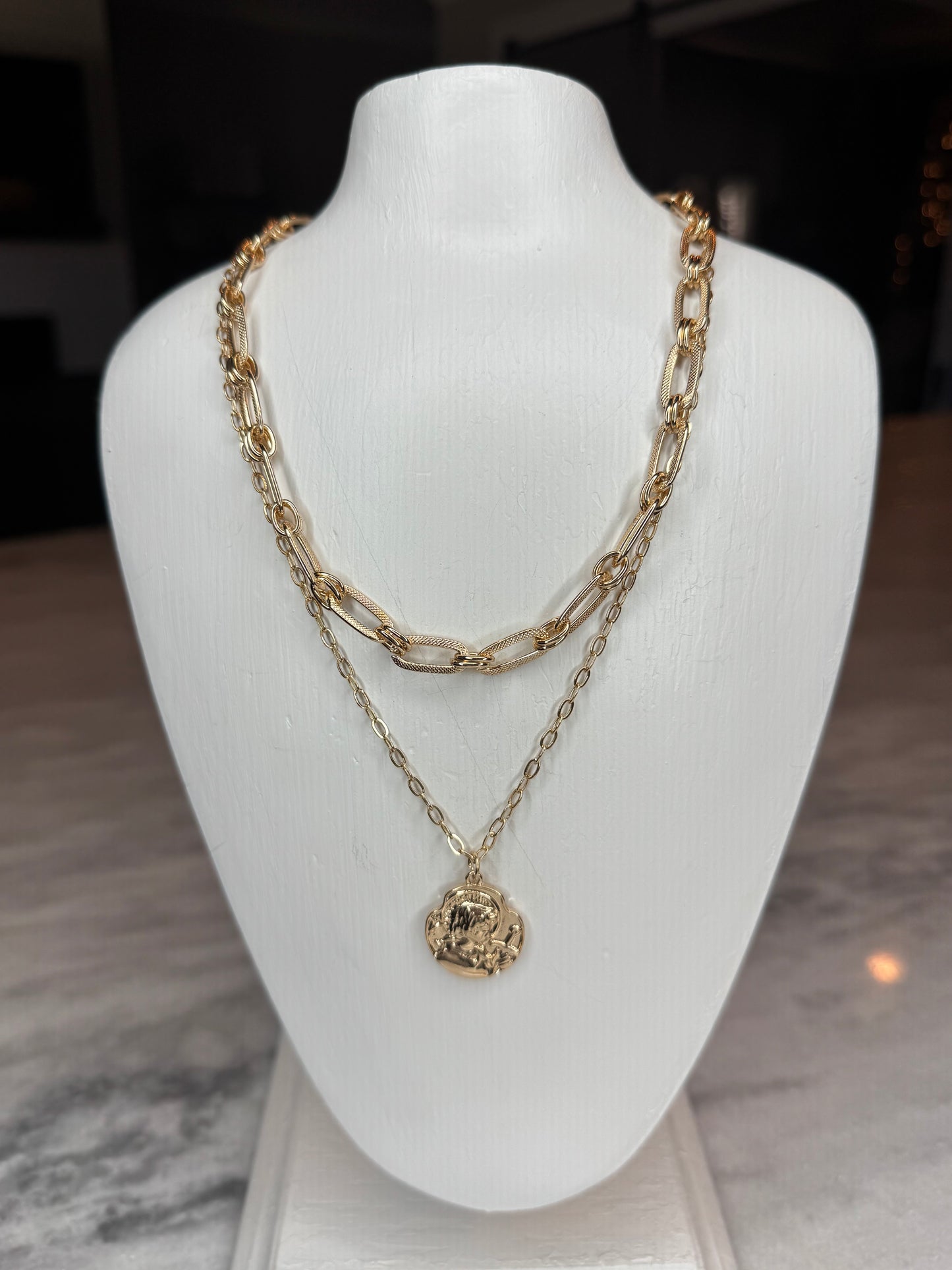 Chunky Two Chain Necklace