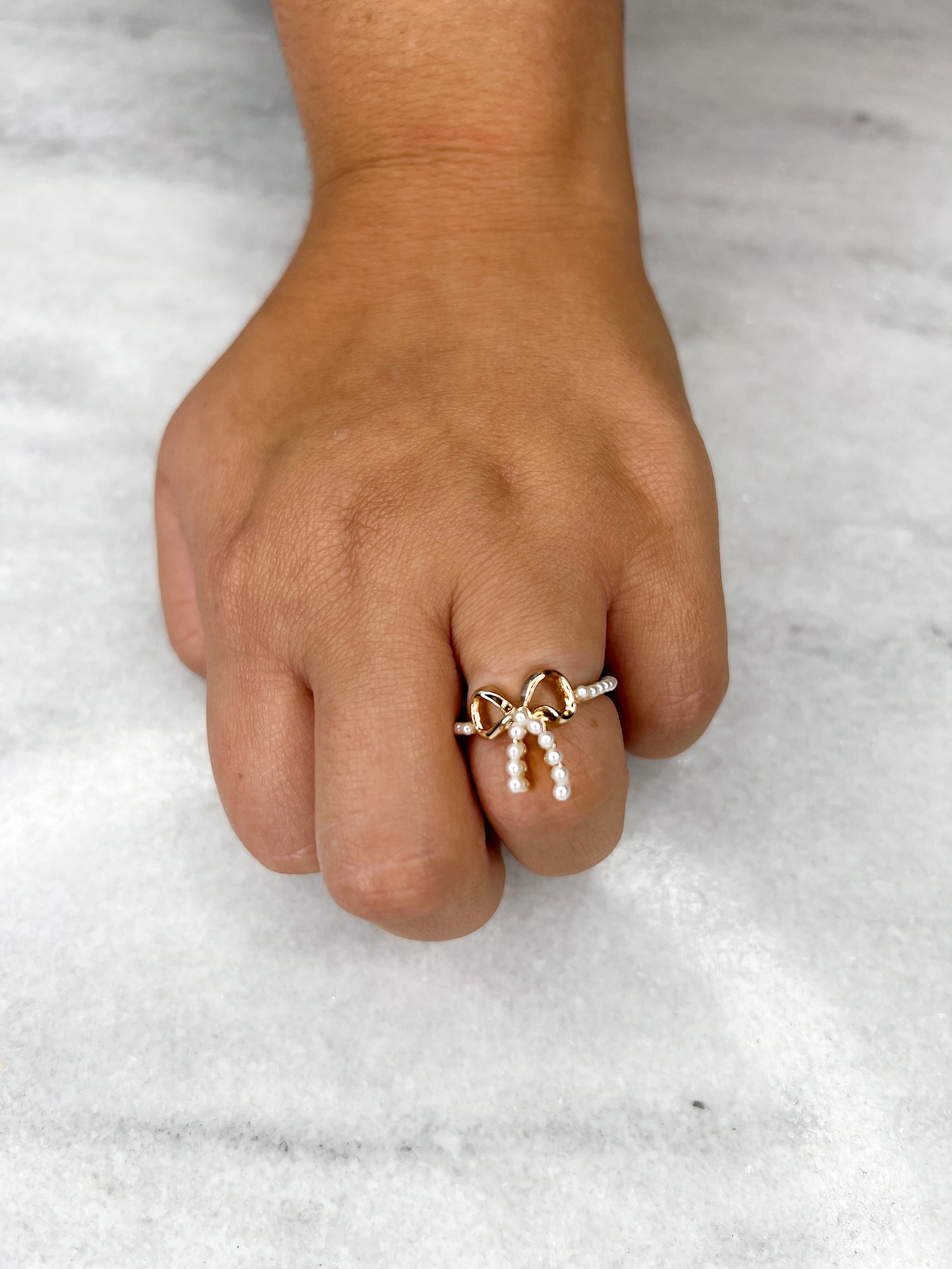Bow Pearl Ring