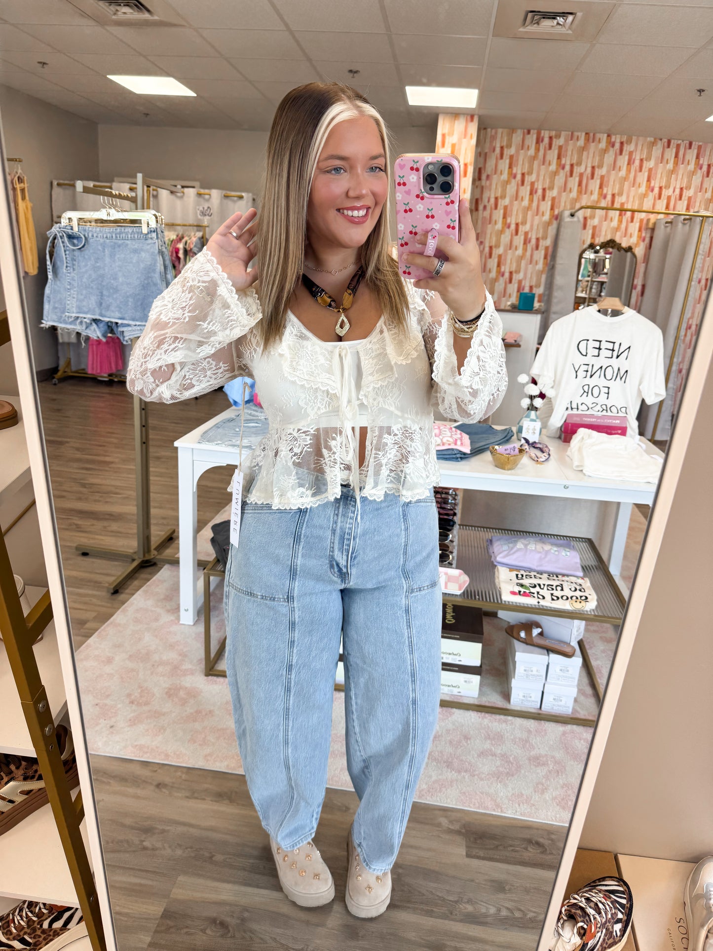 Rosie Sheer Tie Top