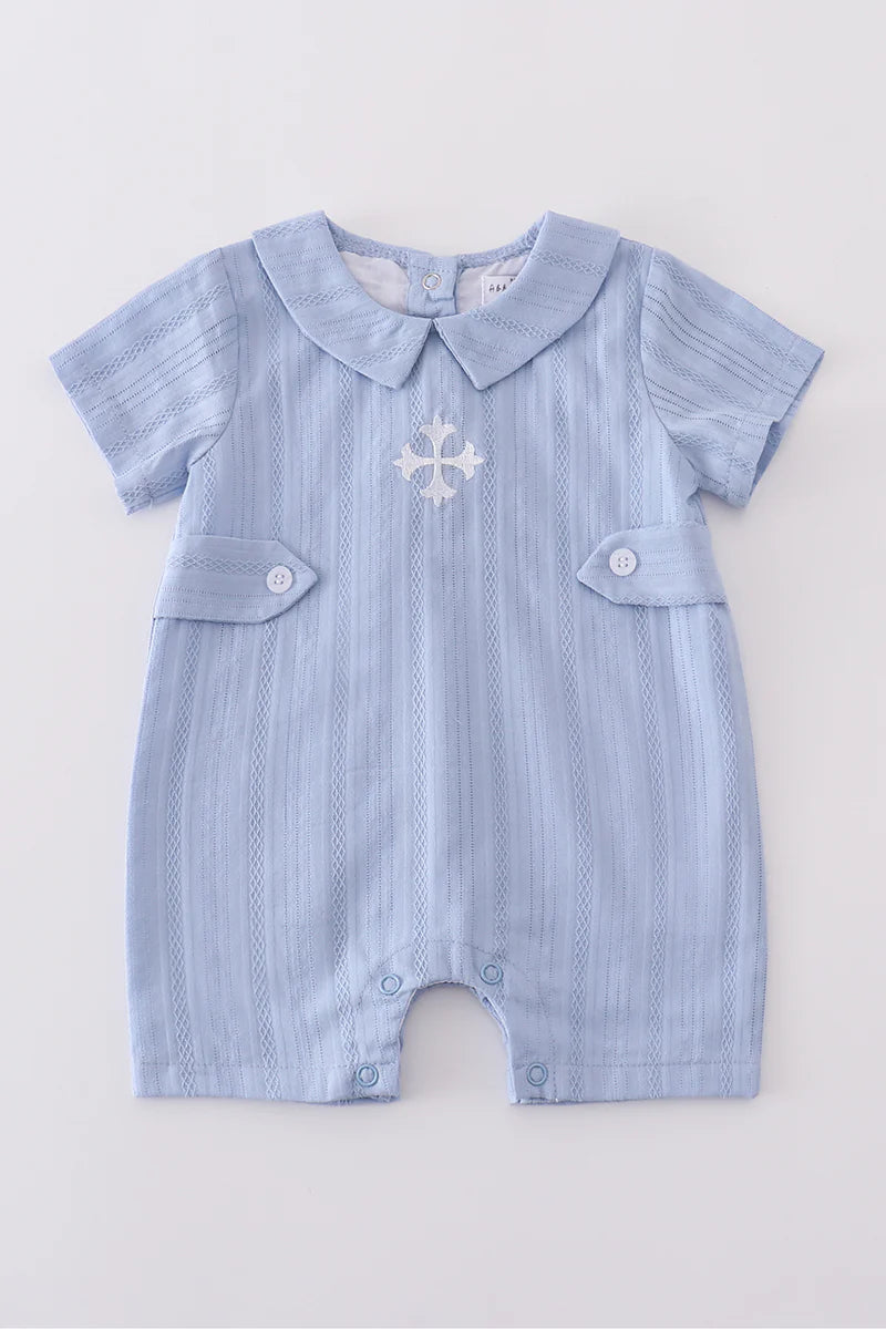 Blue Cross Romper- Boy