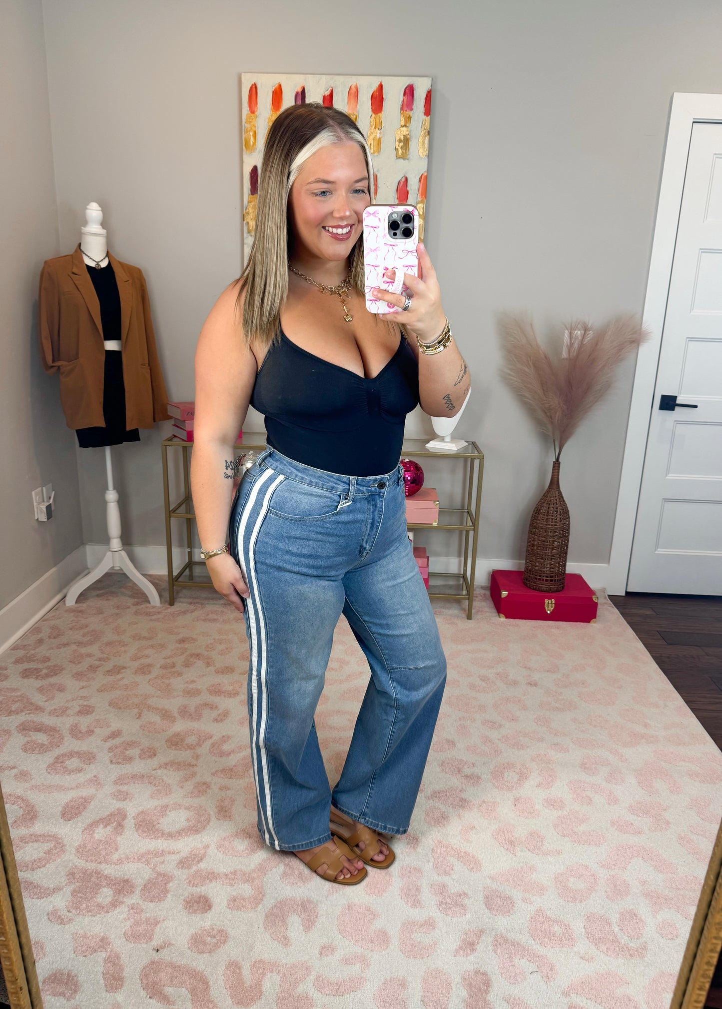 White Stripe Denim
