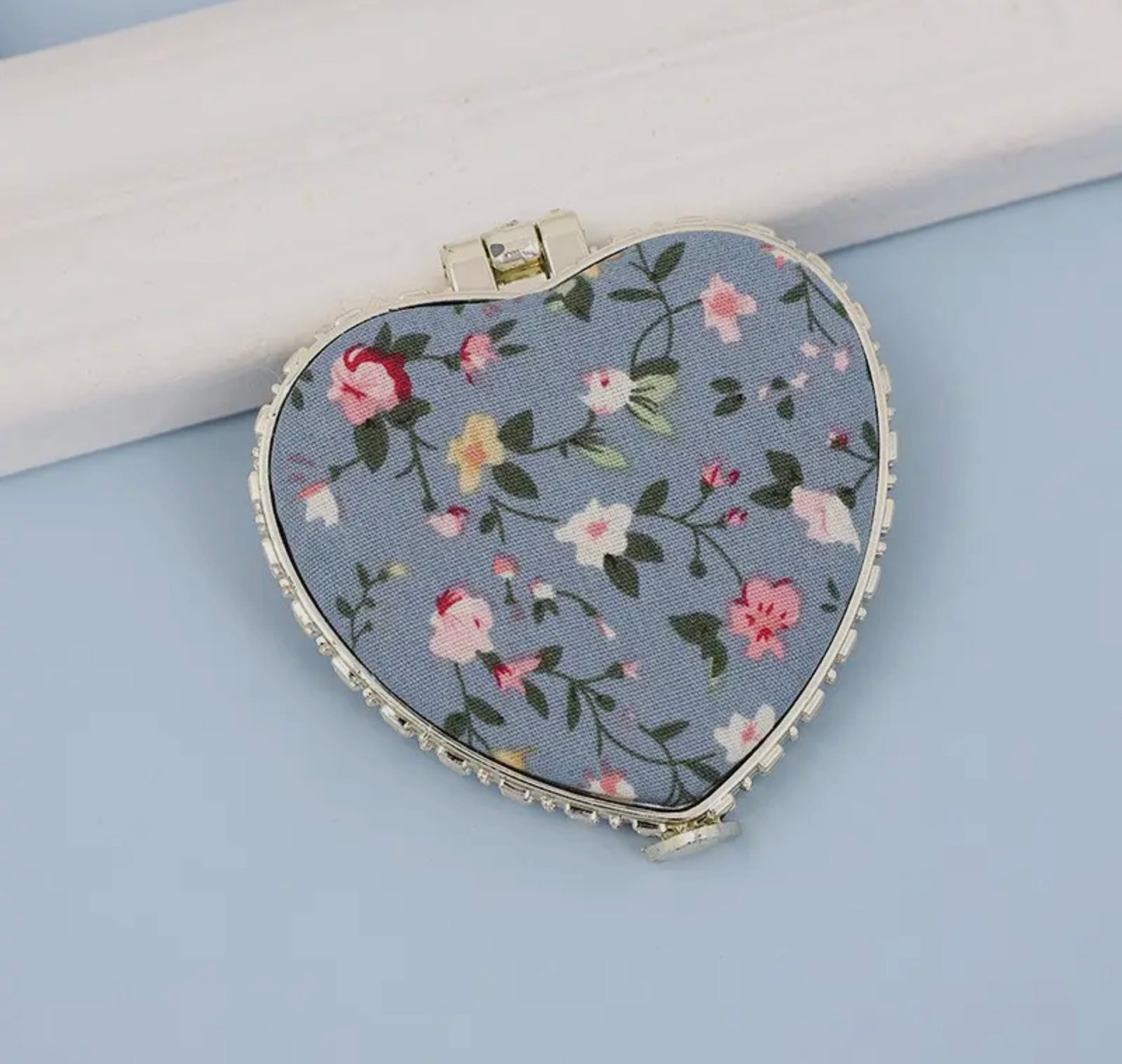 Blue Floral Travel Mirrors