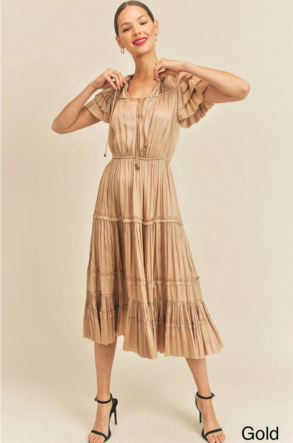 Elodie Dress- Gold