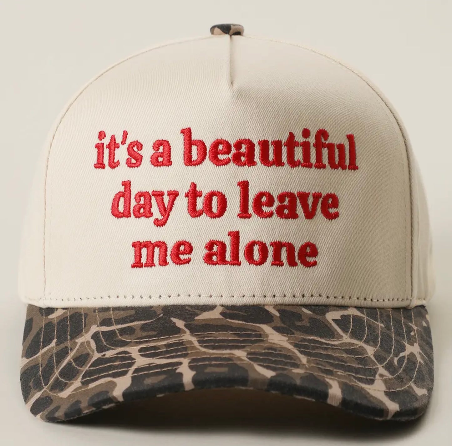 Its A Beautiful Day To Leave Me Alone Trucker Hat