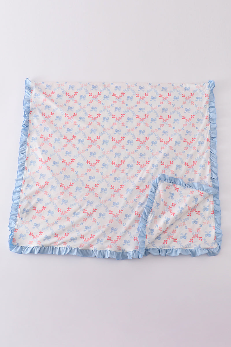 Blue Bow Blanket- Girl