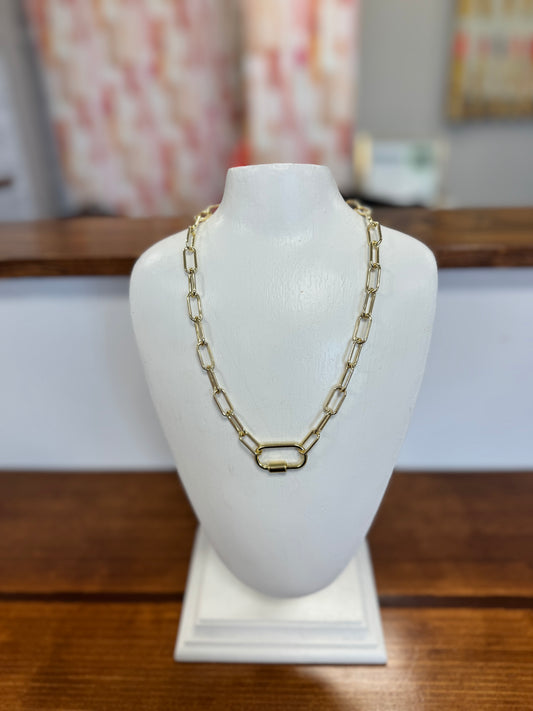 FC Classic Gold Lock Chain Necklace