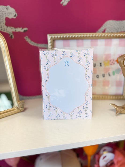 Bow Floral Note Pad