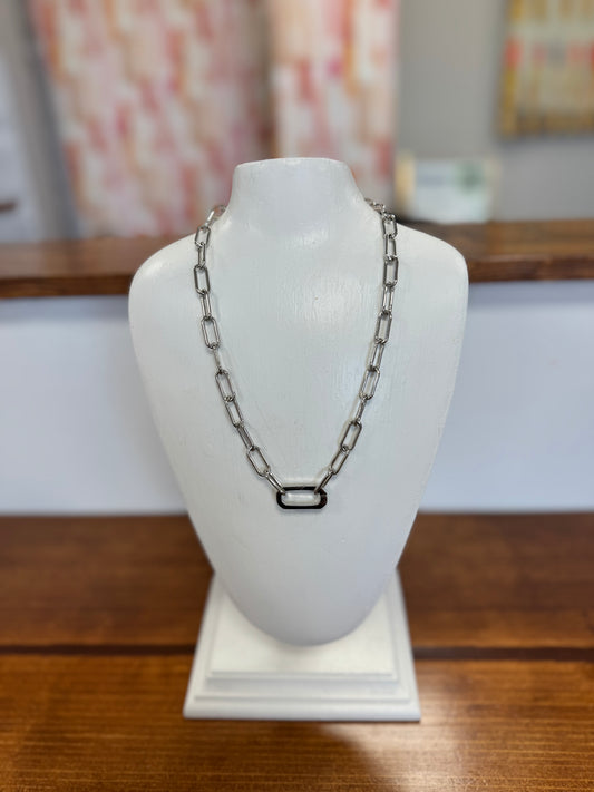 FC Classic Silver Lock Chain Necklace