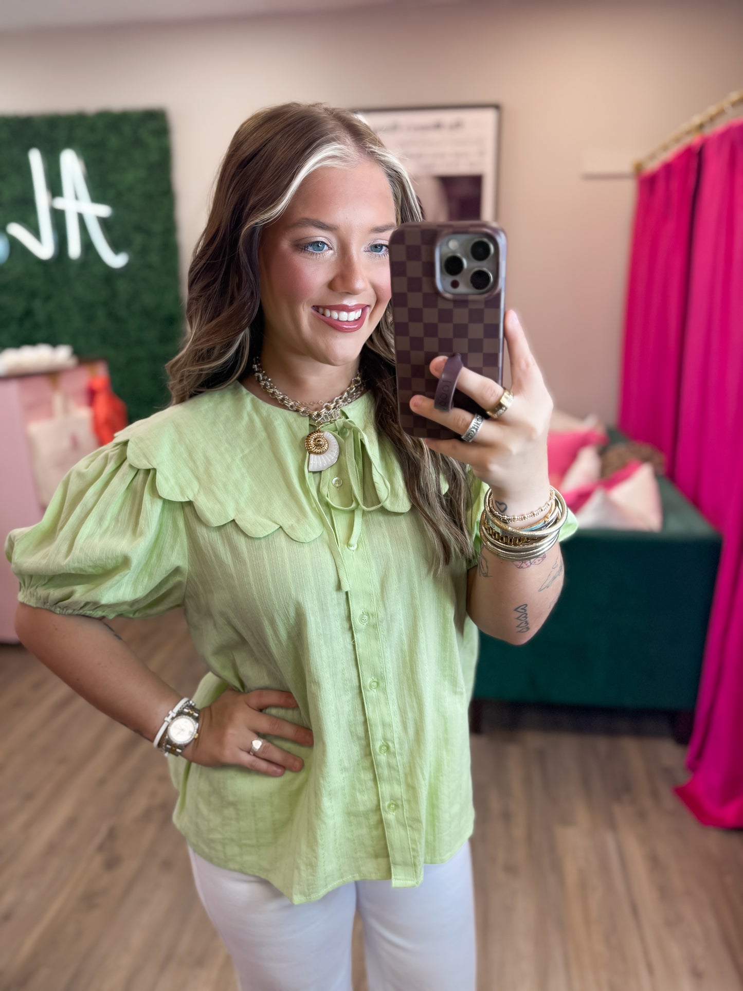 Wrenley Top- Green