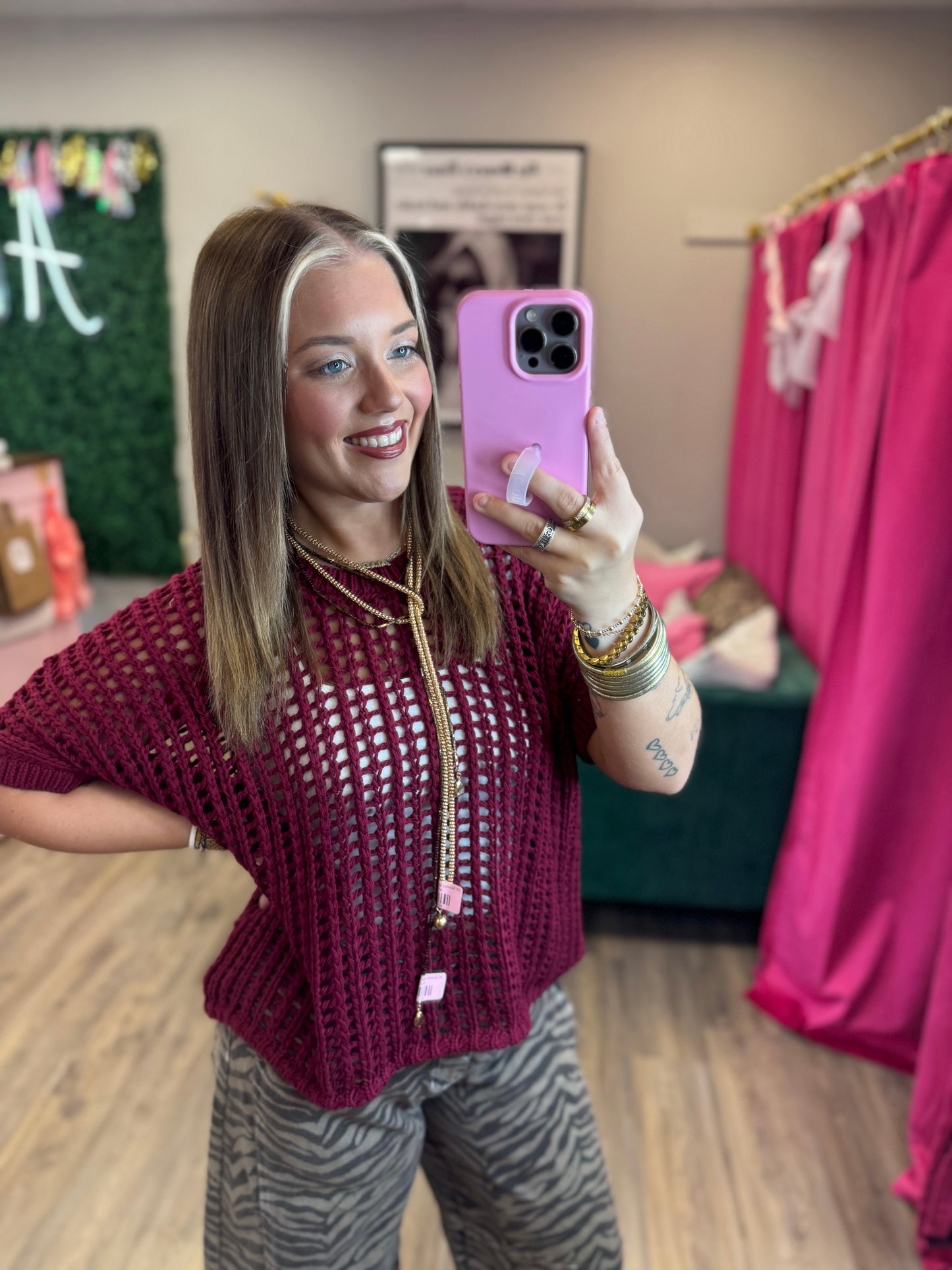 Aria Top (Maroon)