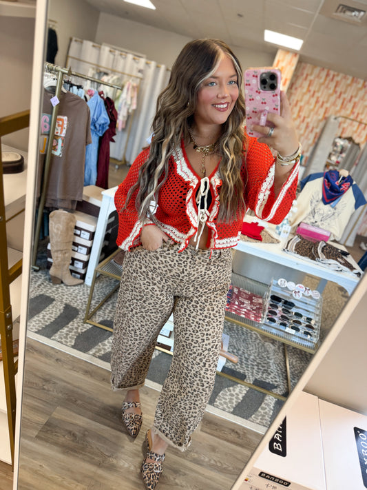 Cheetah Babe Barrel Denim Jeans