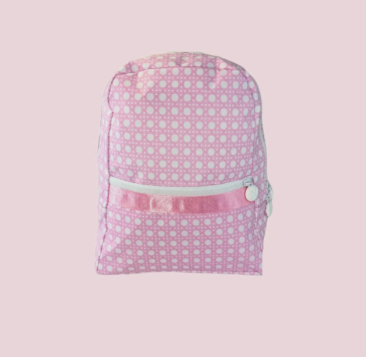 Pink Bungalow Glossy Backpack- Small