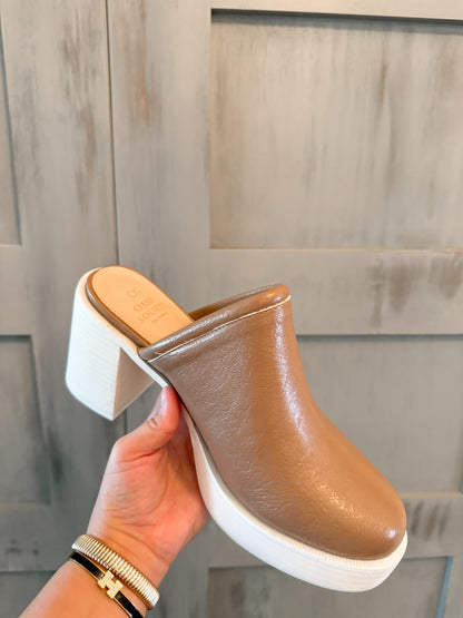 Light Brown Platform Clogs