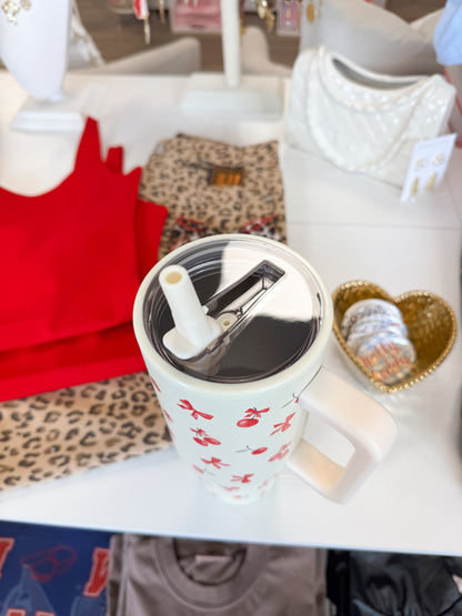Red/Cream Cherry Tumbler