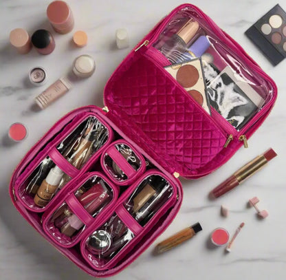 Mini Diva Makeup Case- Pink Velvet