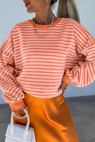 Bailey Top Long Sleeve- Pink/Orange