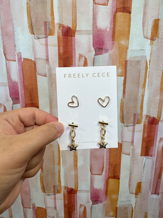 FC Star Dangle Earring Set