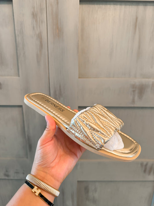 Scrunch Gold Sandal