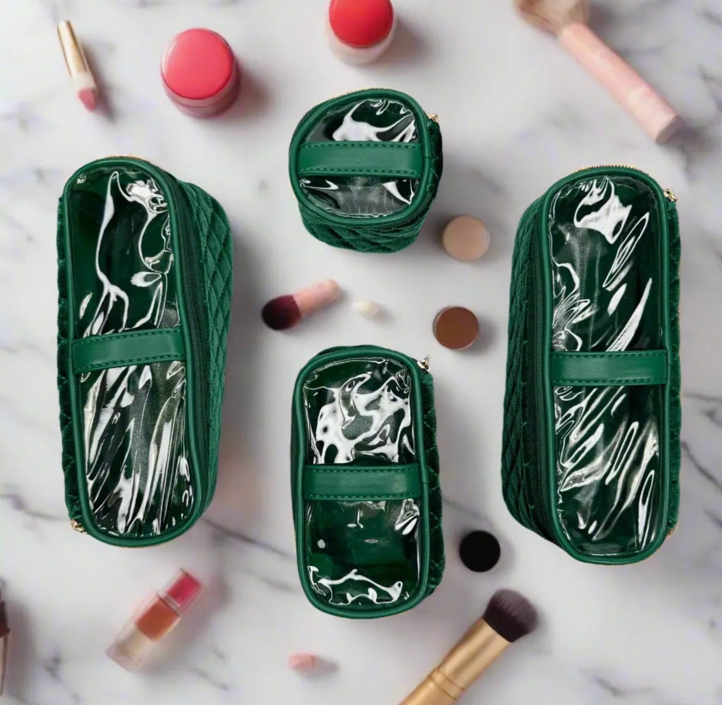 Mini Diva Makeup Case- Emerald Velvet