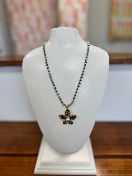 FC Mixed Metal Flower Necklace
