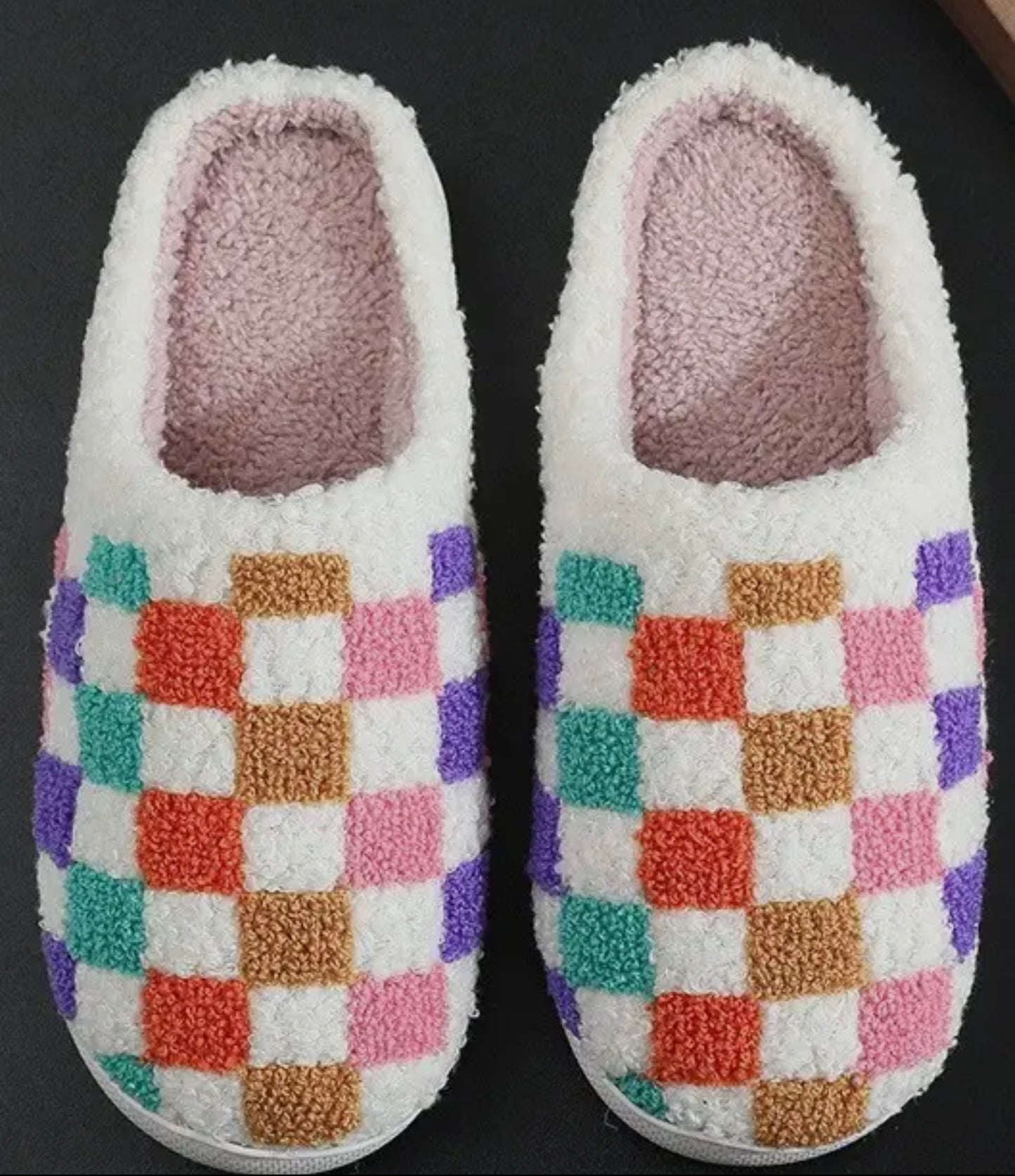 Colorful Checkered Slippers