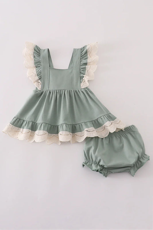 Sage Lace Set- Girl