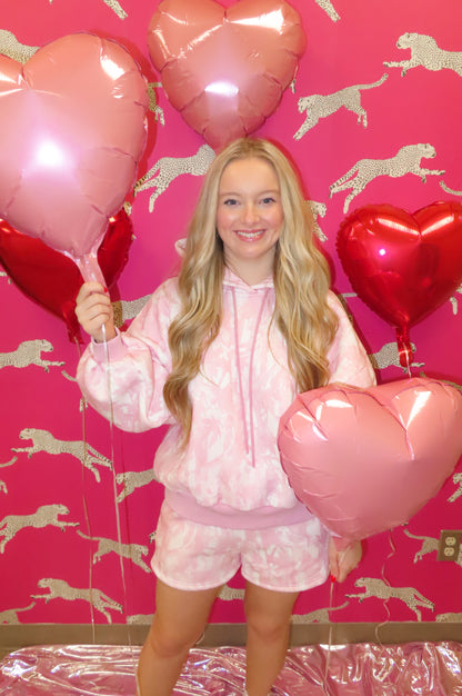 Pink Lux Camo Sweatshorts