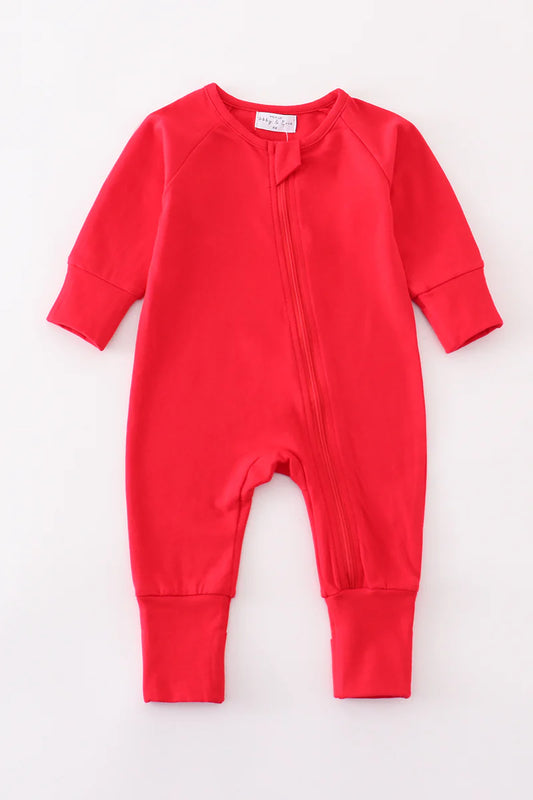 Boy PJ Romper- Red