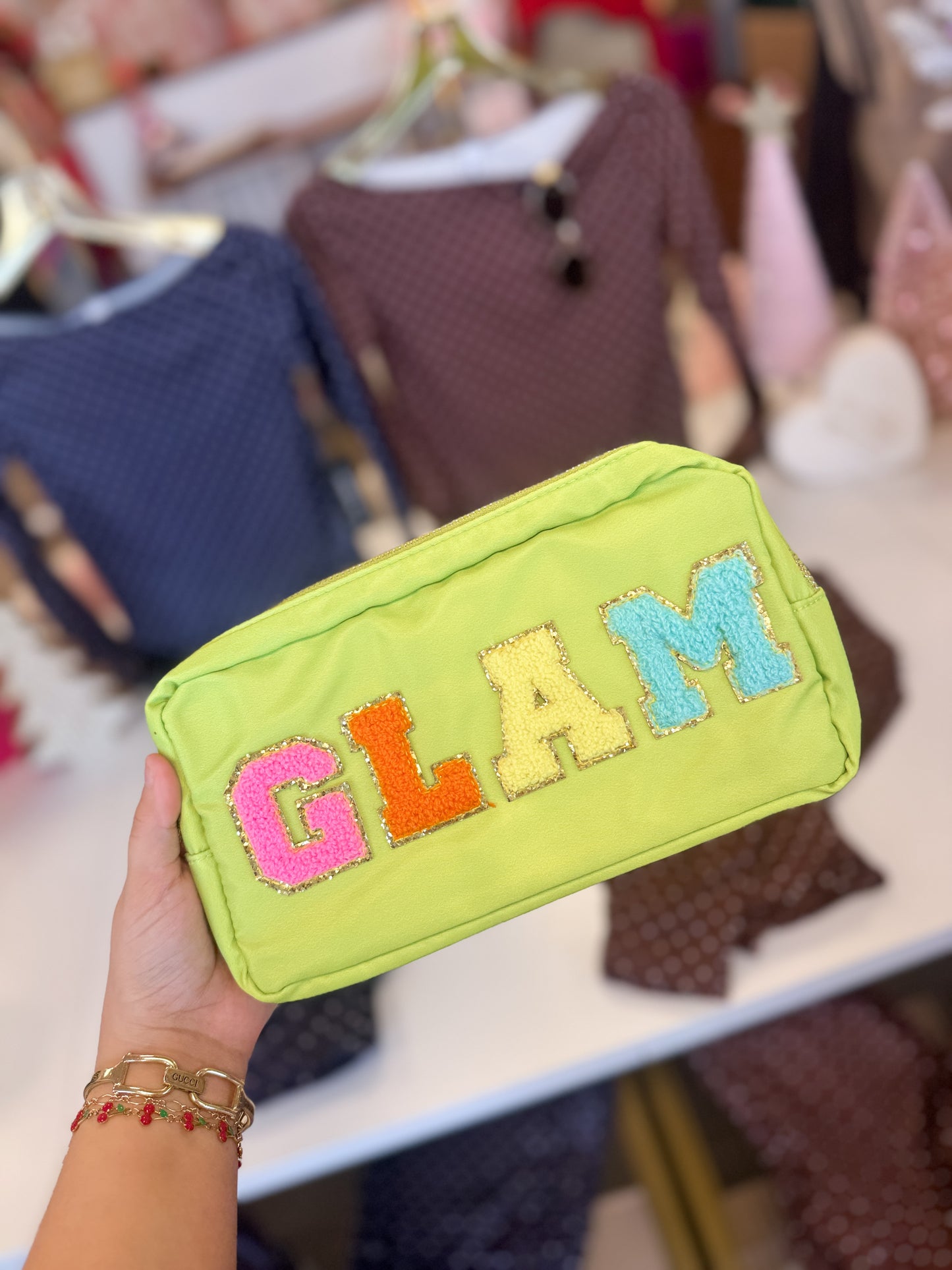 Green GLAM Makeup Bag