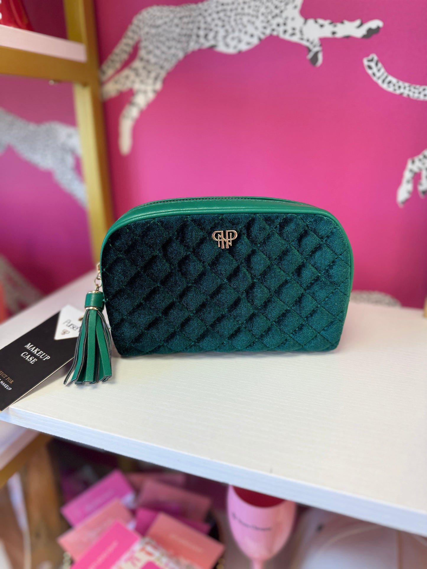 Glam Makeup Case- Emerald Velvet