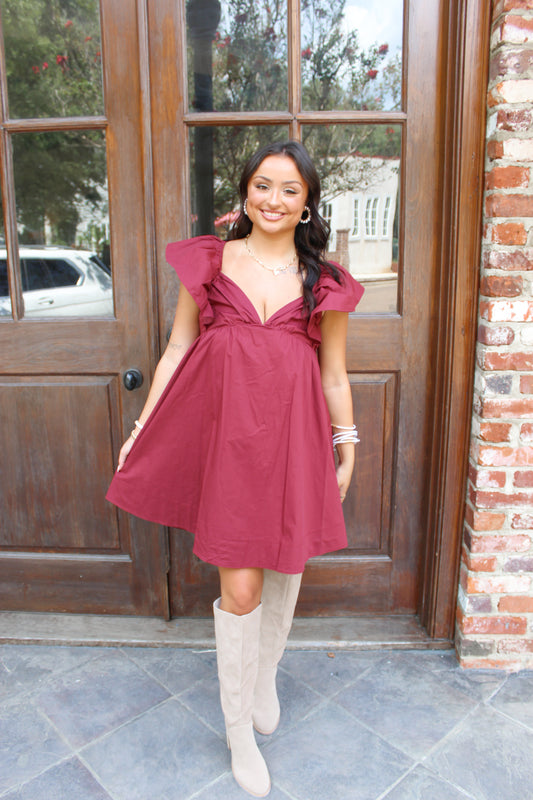 Maroon Power Dress