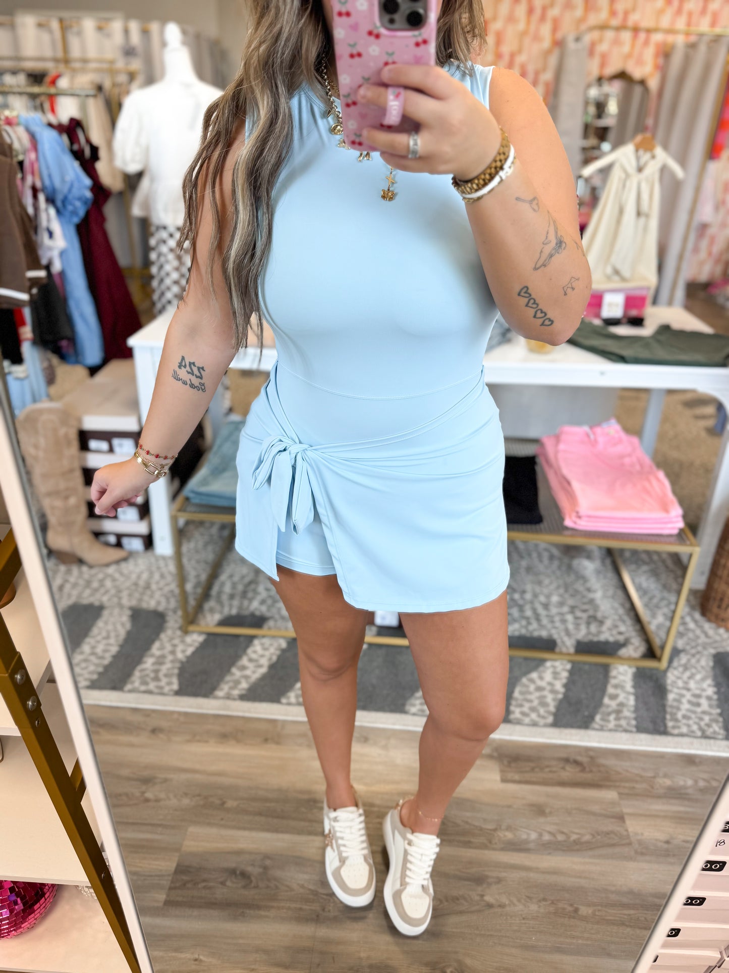 Evelyn Romper- Blue