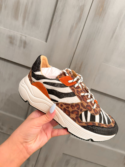 Funky Orange Platform Sneakers