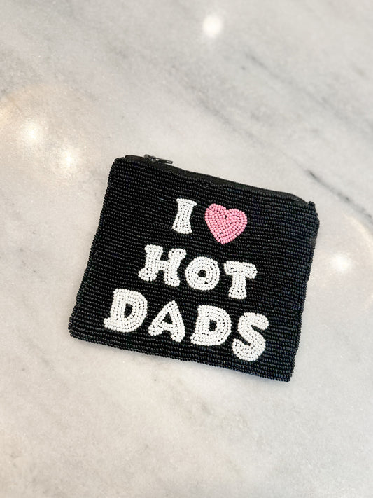 I Love Hot Dads Coin Pouch