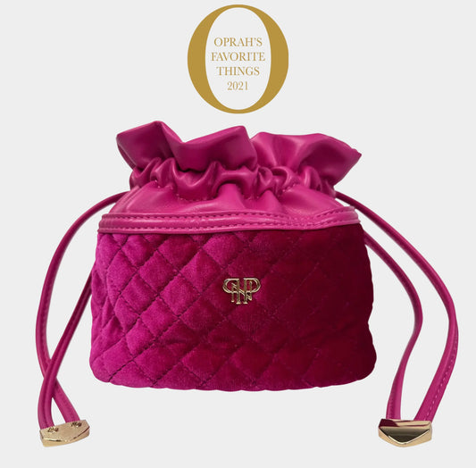 Jewelry Travel Bag- Pink Velvet