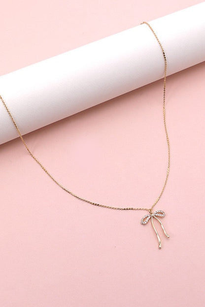 Gold Bow Necklace 2