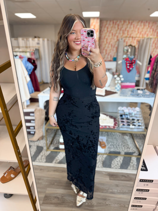 Francis Maxi Skirt- Black
