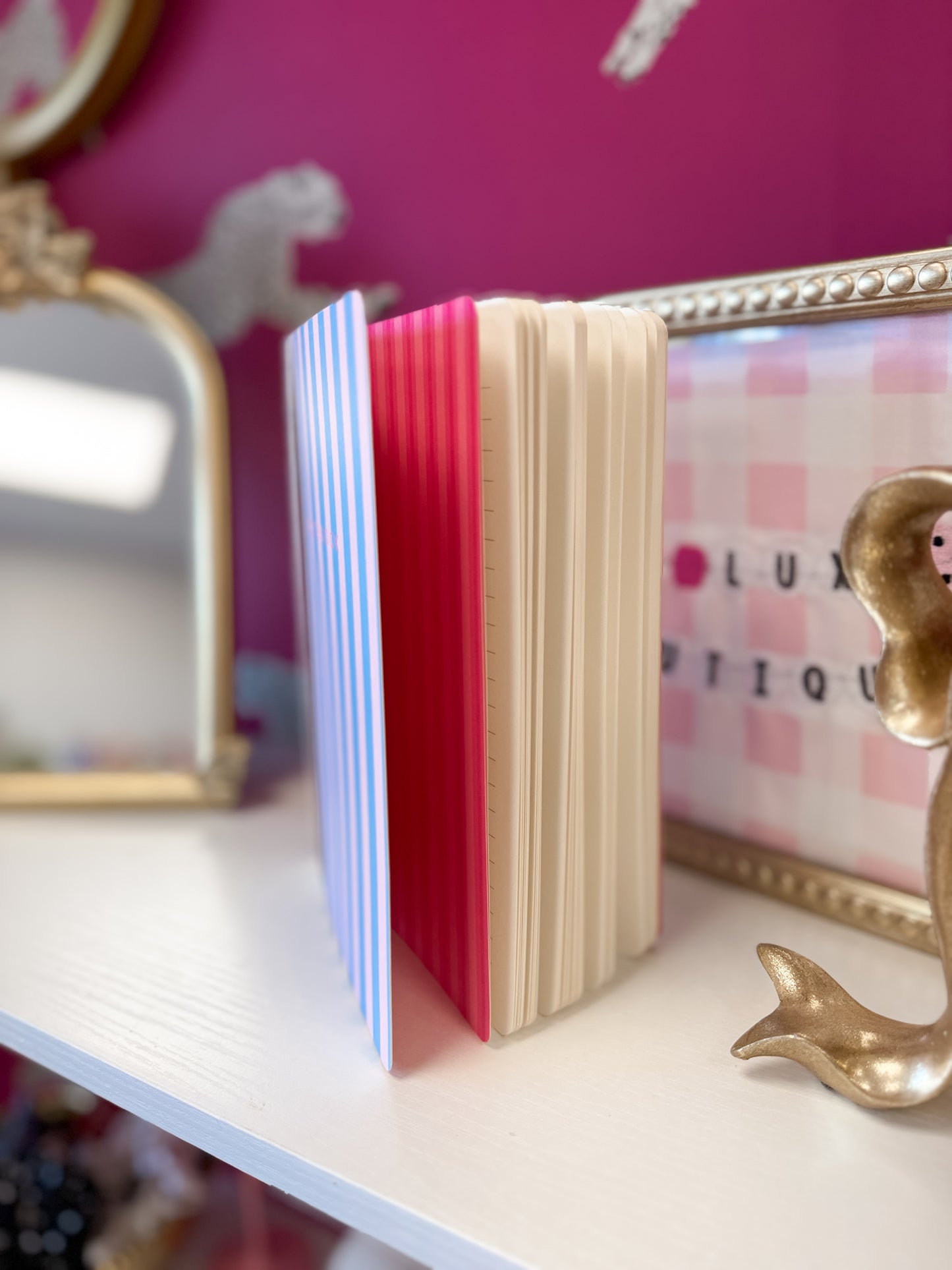 Pink/Blue Stripe Notebook