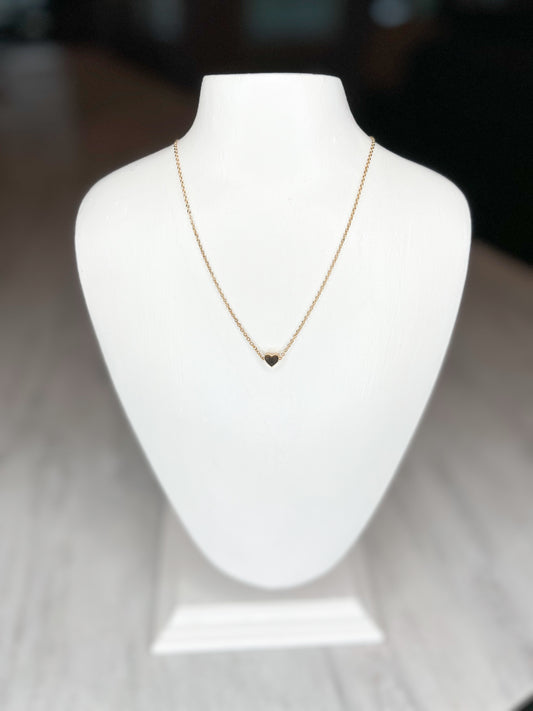 Gold Mini Heart Necklace (2 Colors)