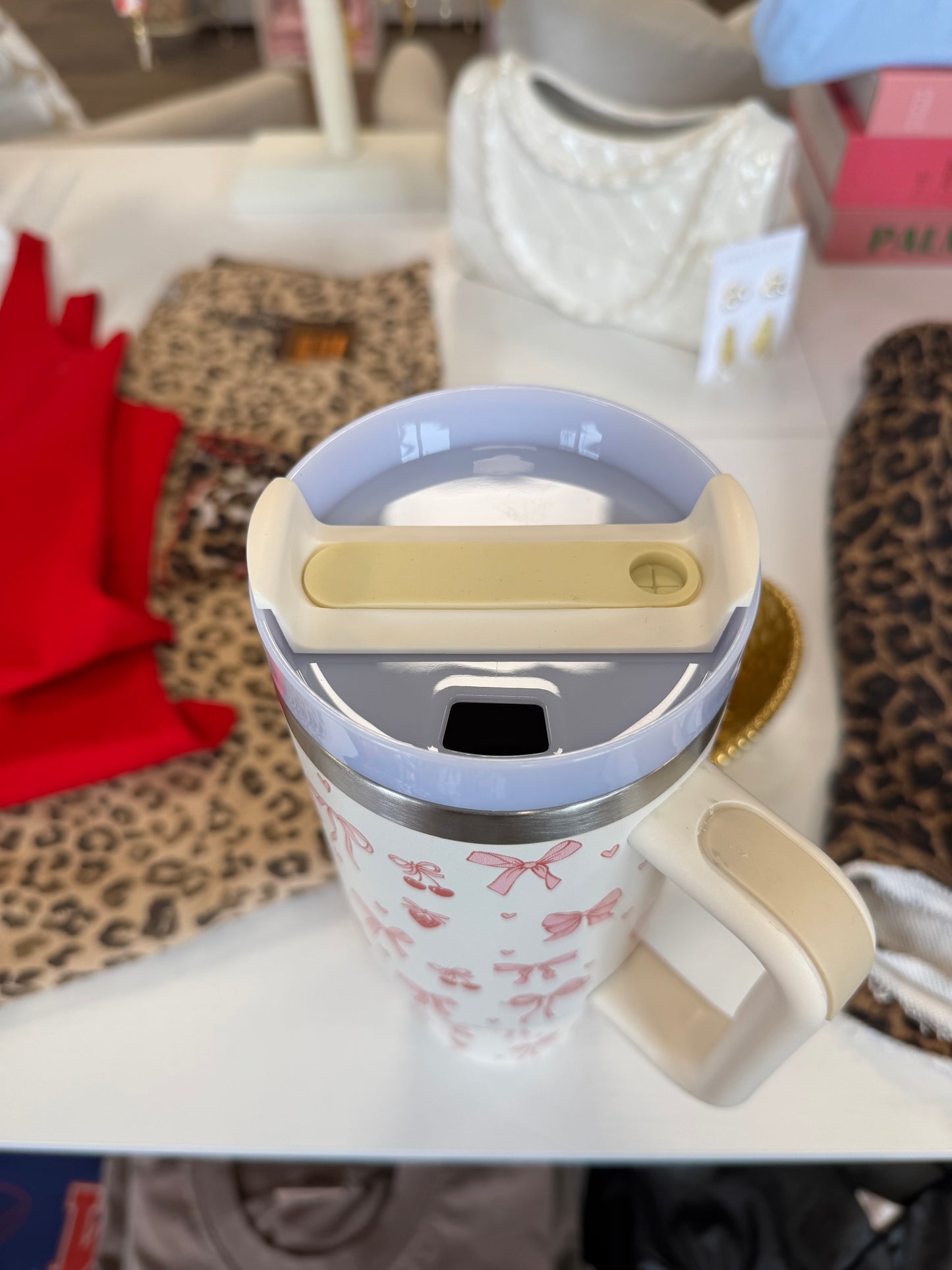 Multi Pink Bow Tumbler